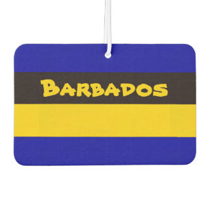 Barbados Flag Stripe Colours  Car Air Freshener