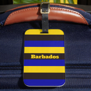 Barbados Flag Stripe Colours   Luggage Tag