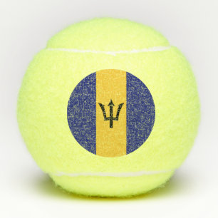 Barbados flag tennis balls
