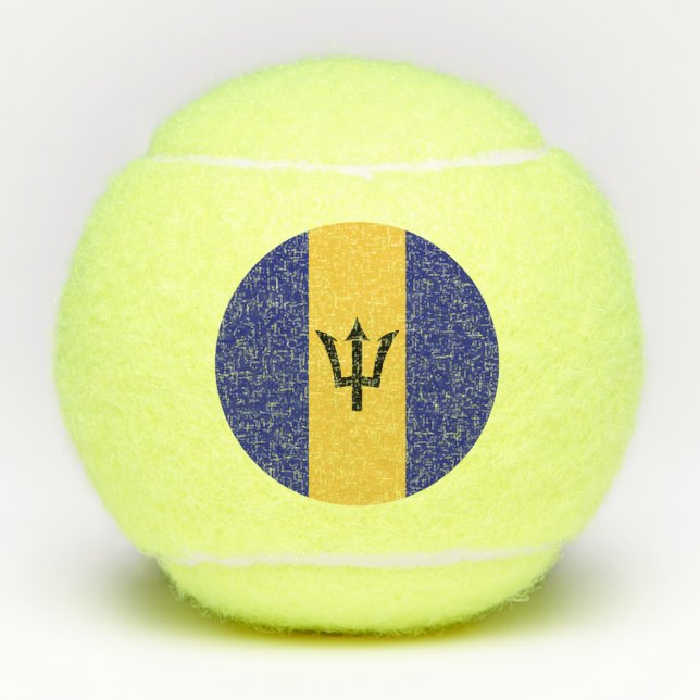 Barbados flag tennis balls (Front)