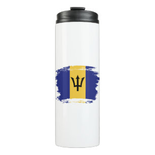 Barbados flag thermal tumbler