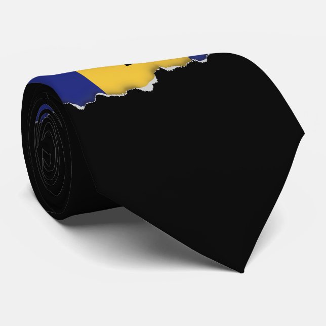 Barbados Flag Tie (Rolled)