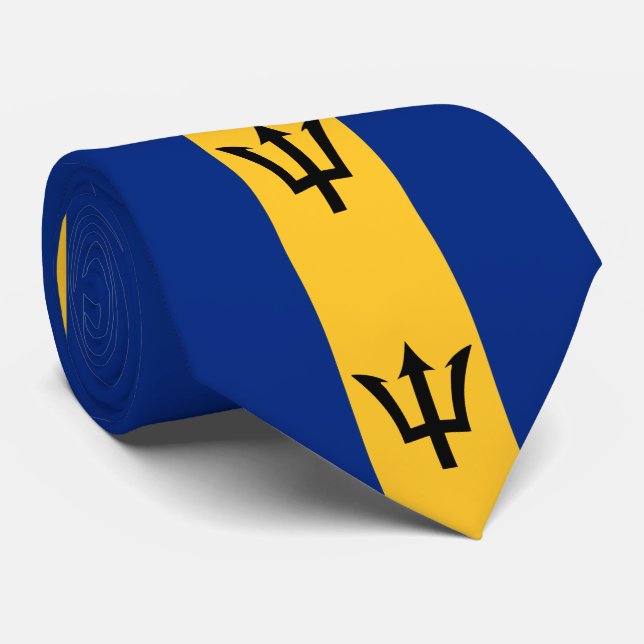 Barbados flag tie (Rolled)