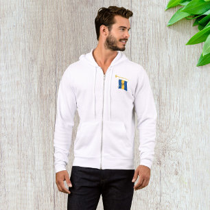Barbados Flag with Bugle Patriotic Caribbean Hoodie