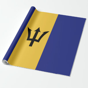 Barbados flag wrapping paper