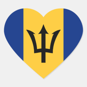 barbados heart sticker