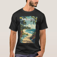 Barbados Illustration Travel Art Vintage