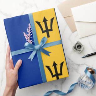 Barbados Island National Flag Patterned Wrapping Paper