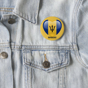 Barbados Love 6 Cm Round Badge