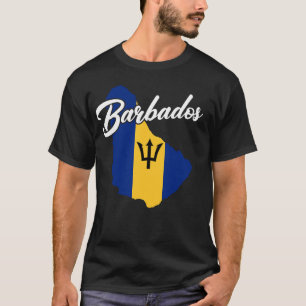 Barbados Map Flag Barbadians Patriotic Bajan T-Shirt
