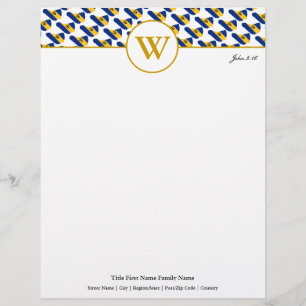 BARBADOS Monogram Personalised Custom Letterhead