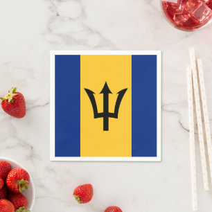 Barbados Napkins, Party, Barbados Flag Napkin