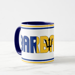 Barbados National Flag Patriotic Coffee Mug