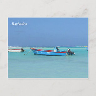 Barbados Ocean Boats Postcard
