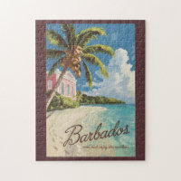 Barbados Painterly Travel Art Vintage