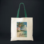 Barbados Painterly Travel Art Vintage Tote Bag<br><div class="desc">Barbados vector artwork design. Barbados,  a tropical paradise in the Caribbean,  is famous for its pristine beaches,  vibrant culture,  and world-class rum.</div>