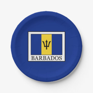Barbados Paper Plate