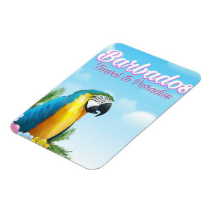 Barbados Parrot travel poster Magnet