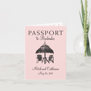 Barbados Passport Wedding Invitation