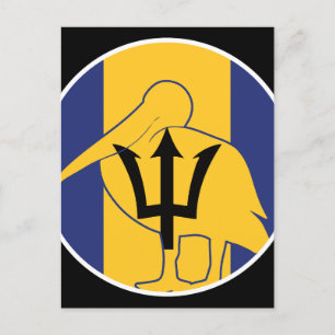 Barbados Pelican Barbadian National Animal Flag Postcard