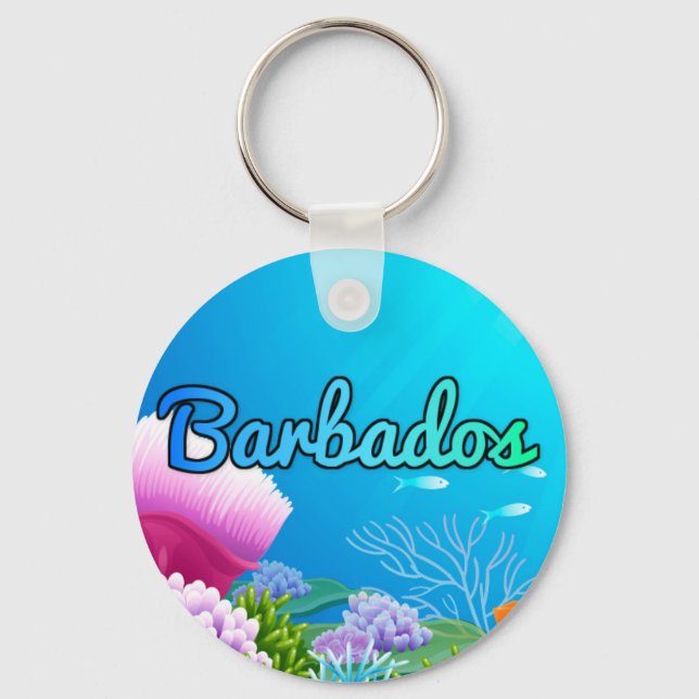 Barbados reef key ring (Front)