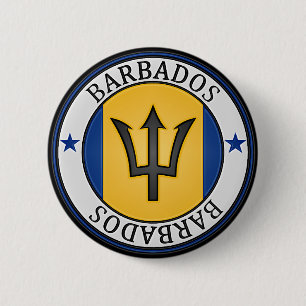 Barbados  Round Emblem 6 Cm Round Badge