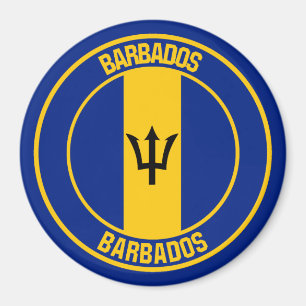 Barbados Round Emblem Magnet