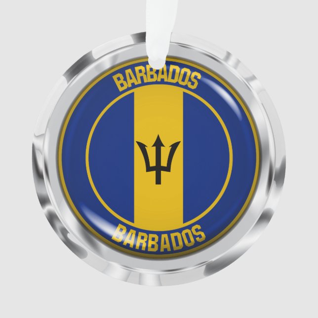 Barbados Round Emblem Ornament (Front)