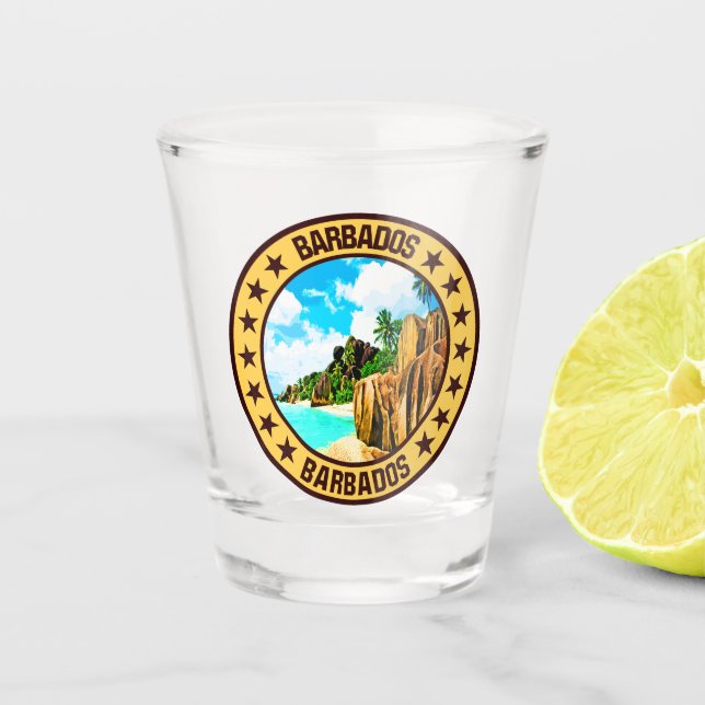 Barbados                                           shot glass (Front)