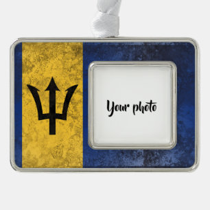 Barbados Silver Plated Framed Ornament