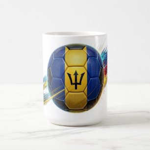 Barbados Soccer Ball Stadium Ready Fan Gear Coffee Mug
