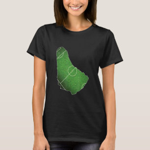 Barbados Soccer Football Court T-Shirt