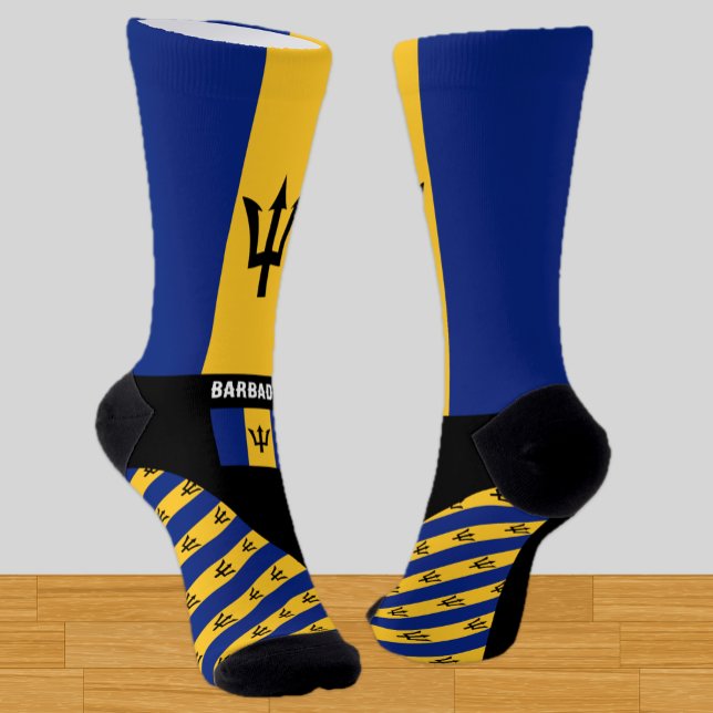 Barbados Socks, Barbados flag colours / sports Socks (Creator Uploaded)