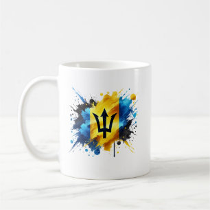 Barbados Splash Effect Flag Mug
