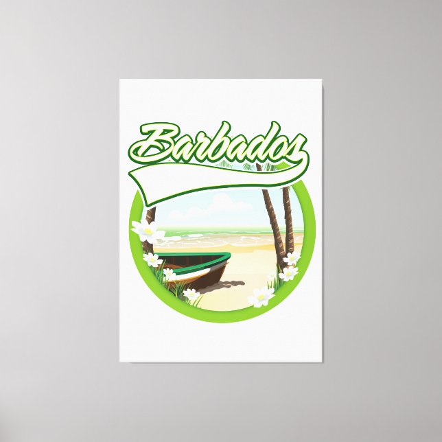 Barbados Travel logo Canvas Print (Front)