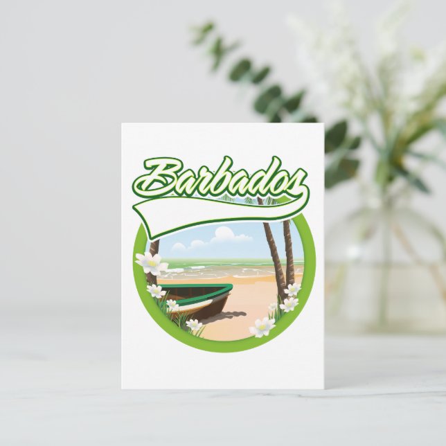 Barbados Travel logo  Postcard (Standing Front)