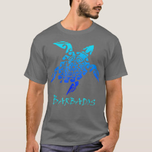Barbados Tribal Turtle Polynesian Tattoo Style Vac T-Shirt