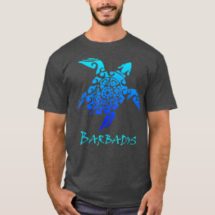 Barbados Tribal Turtle Polynesian Tattoo Style Vac T-Shirt