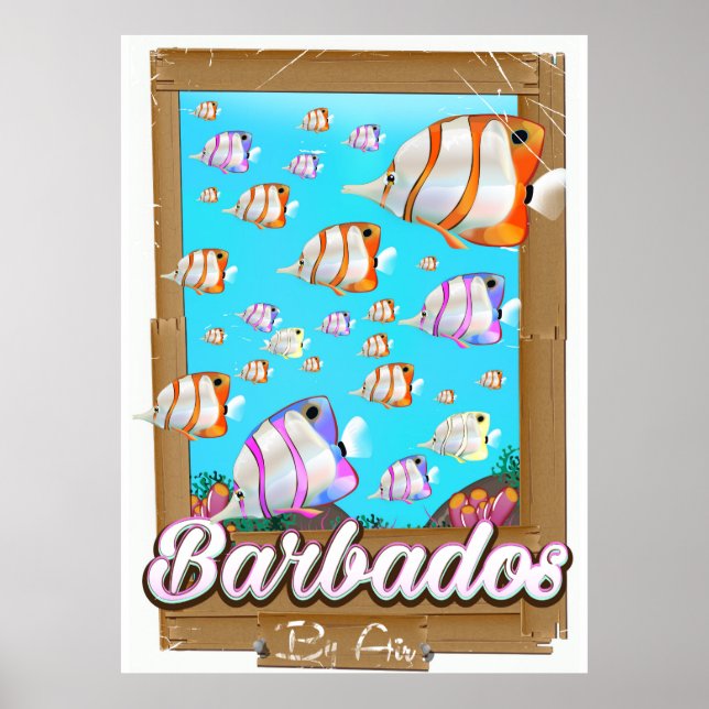Barbados Tropical Fish travel poster (Front)
