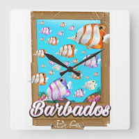Barbados Tropical Fish travel poster