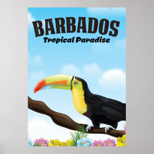 Barbados Tropical Paradise travel poster