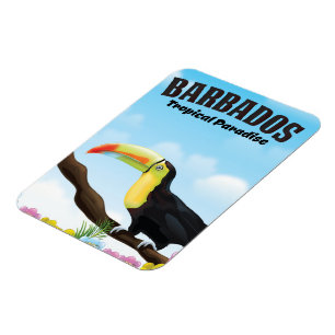 Barbados Tropical Paradise travel poster Magnet