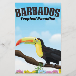 Barbados Tropical Paradise travel poster Stationery