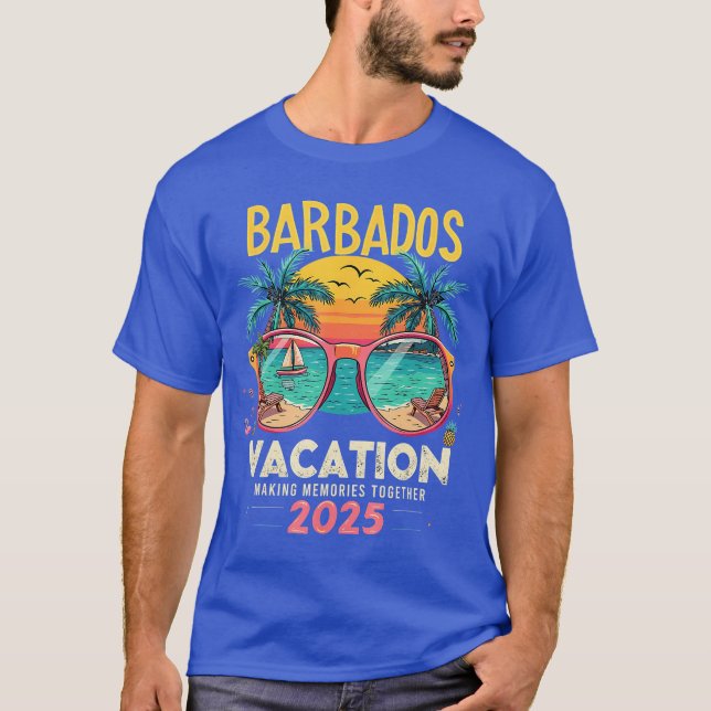 Barbados Vacation 2025 Tropical Beach Vibes Vacati T-Shirt (Front)