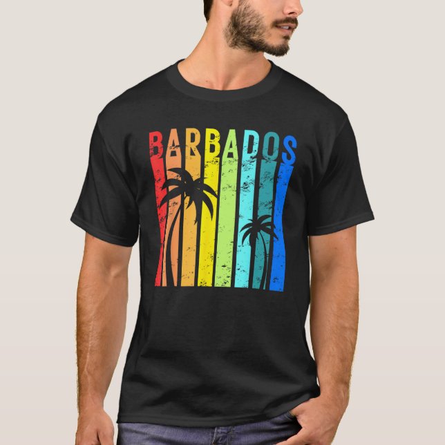 Barbados Vintage Design Vacation Caribbean Island  T-Shirt (Front)
