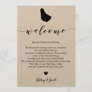 Barbados Wedding Welcome Letter & Itinerary Programme