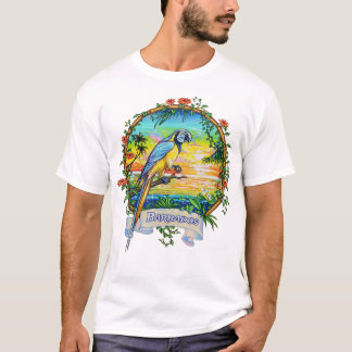 Barbados West Indies Vintage Tropical Parrot Vacat T-Shirt