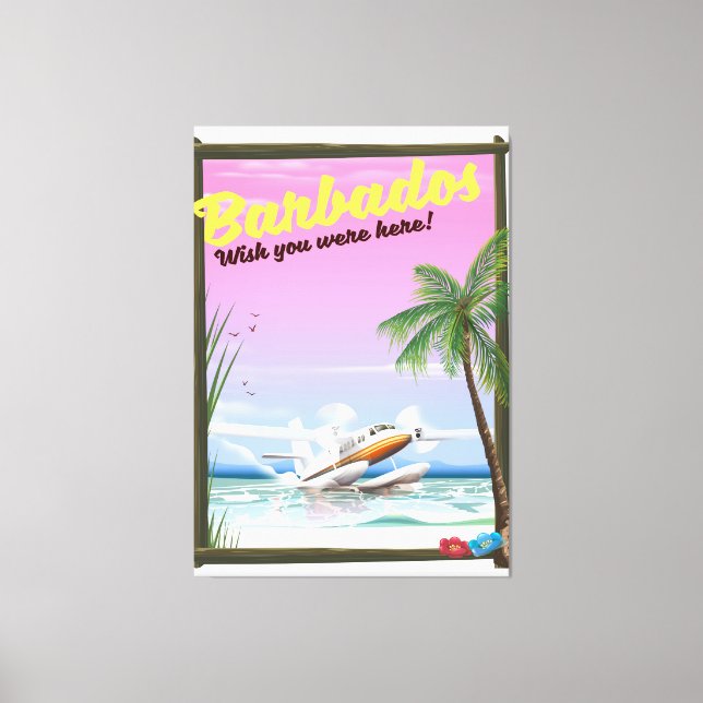 Barbados - wish you were here! canvas print (Front)
