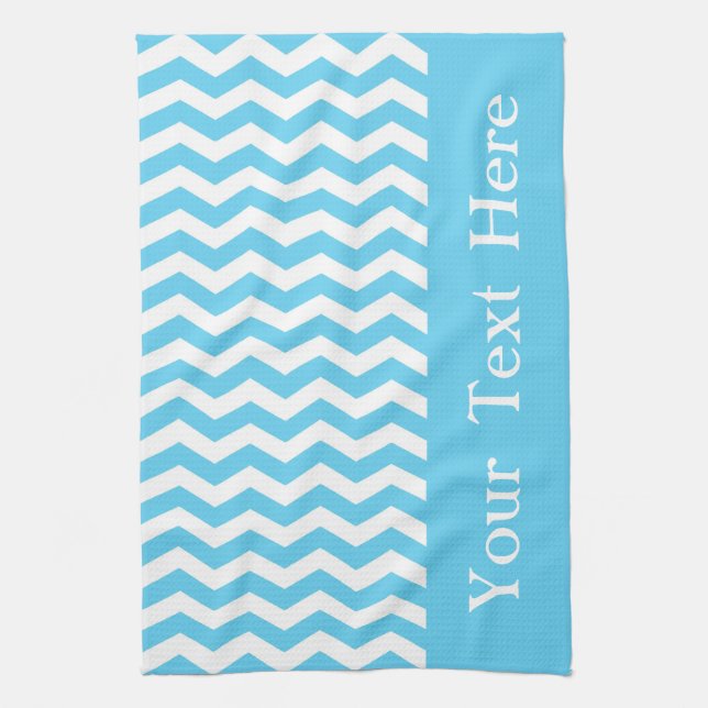 Barbaods Surf Wave Chevron customisable Tea Towel (Vertical)
