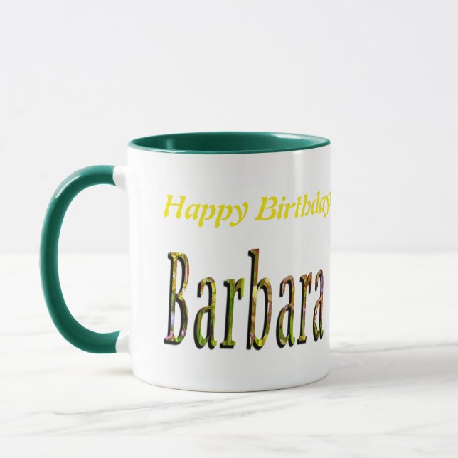 Barbara Girls Name Logo, Mug (Left)